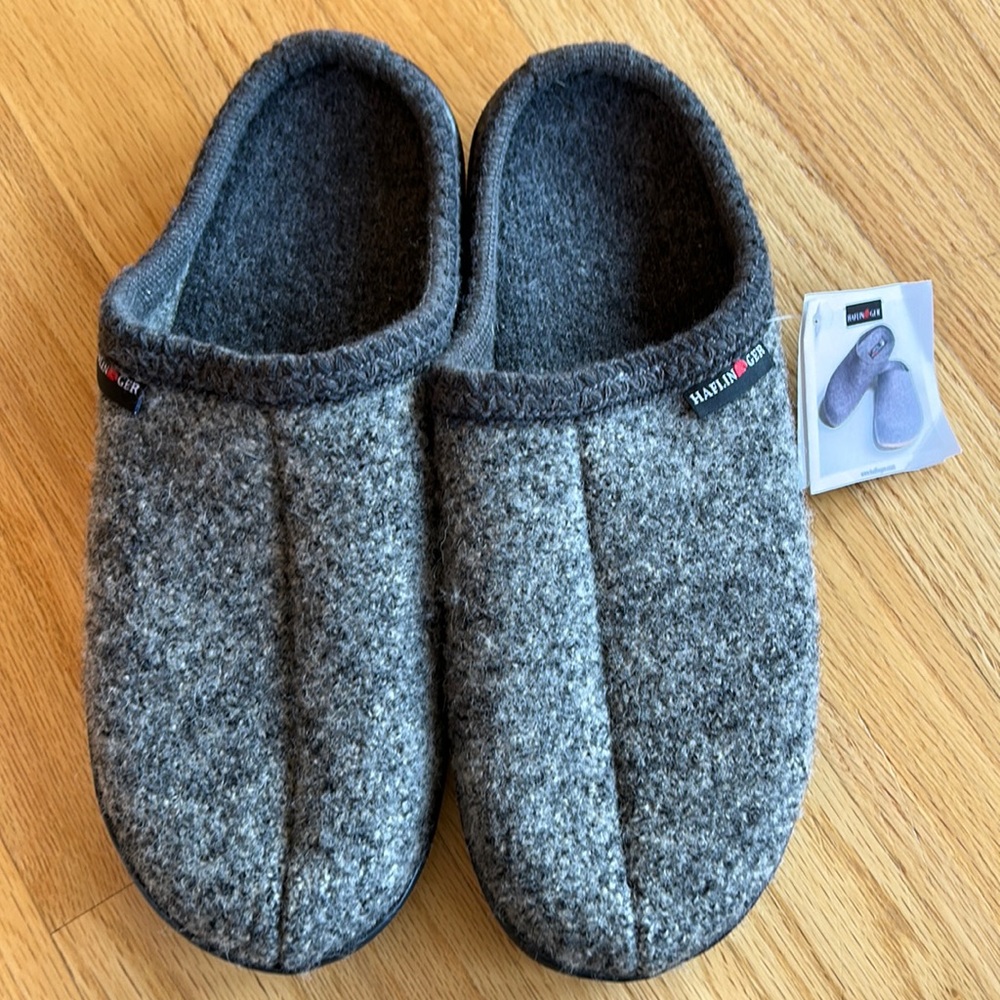 Haflinger grey wool clogs men size 44